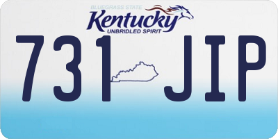 KY license plate 731JIP