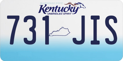 KY license plate 731JIS