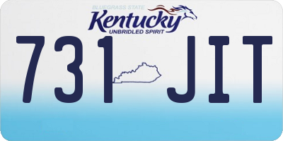 KY license plate 731JIT