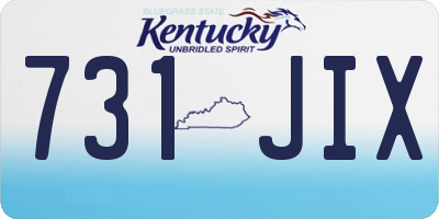 KY license plate 731JIX
