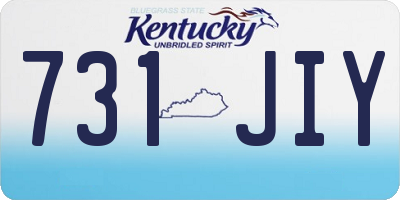 KY license plate 731JIY
