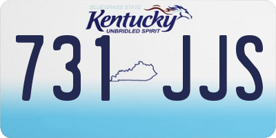 KY license plate 731JJS