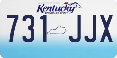 KY license plate 731JJX