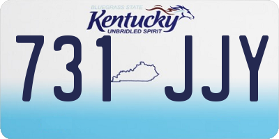 KY license plate 731JJY