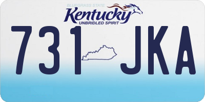 KY license plate 731JKA