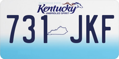 KY license plate 731JKF
