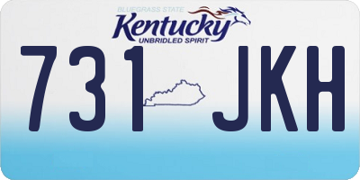 KY license plate 731JKH