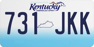 KY license plate 731JKK