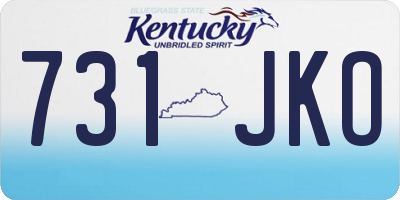 KY license plate 731JKO