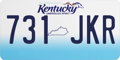 KY license plate 731JKR
