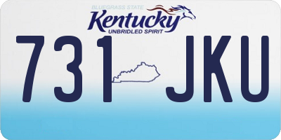 KY license plate 731JKU
