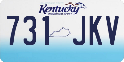 KY license plate 731JKV