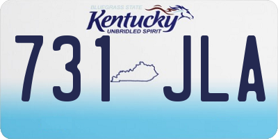 KY license plate 731JLA