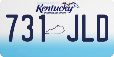 KY license plate 731JLD