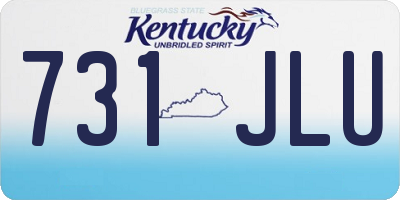 KY license plate 731JLU