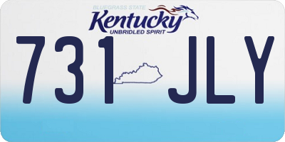 KY license plate 731JLY