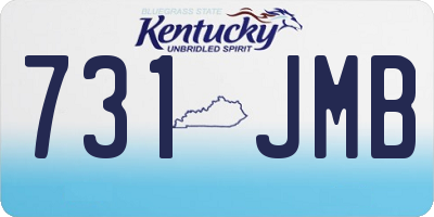 KY license plate 731JMB