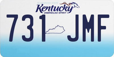 KY license plate 731JMF