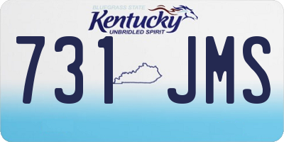 KY license plate 731JMS