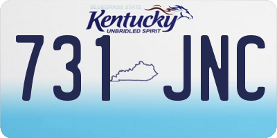 KY license plate 731JNC