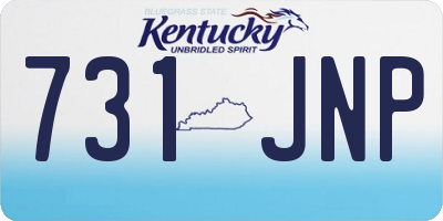 KY license plate 731JNP