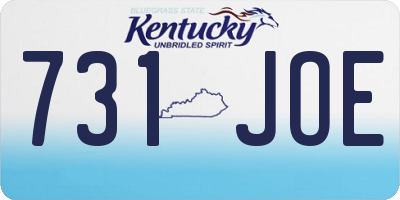 KY license plate 731JOE