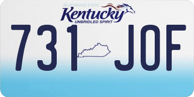 KY license plate 731JOF