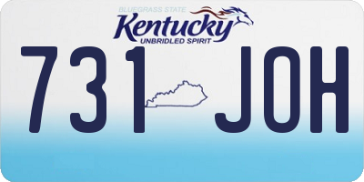 KY license plate 731JOH