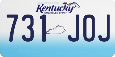KY license plate 731JOJ