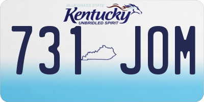 KY license plate 731JOM