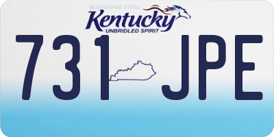 KY license plate 731JPE
