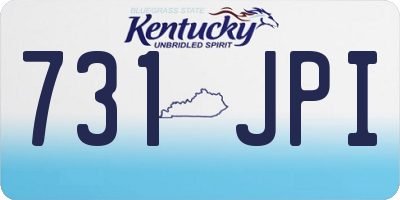 KY license plate 731JPI
