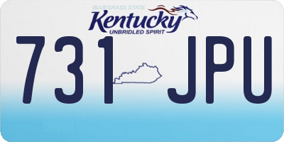 KY license plate 731JPU
