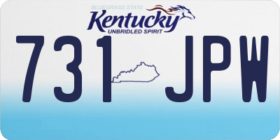 KY license plate 731JPW