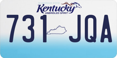 KY license plate 731JQA