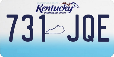 KY license plate 731JQE