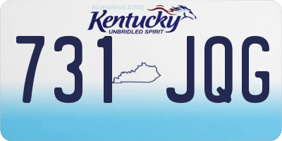 KY license plate 731JQG