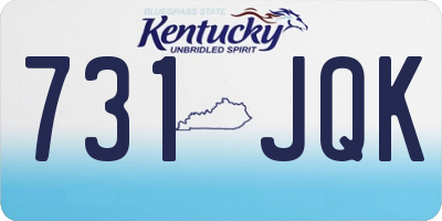 KY license plate 731JQK