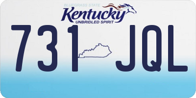 KY license plate 731JQL