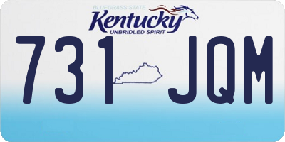KY license plate 731JQM