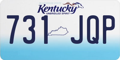 KY license plate 731JQP