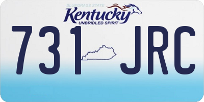 KY license plate 731JRC