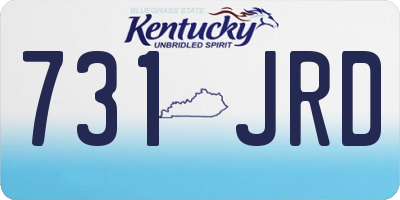 KY license plate 731JRD