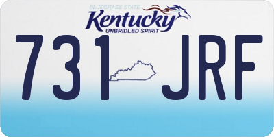 KY license plate 731JRF