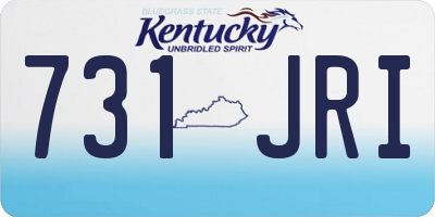 KY license plate 731JRI