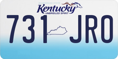KY license plate 731JRO