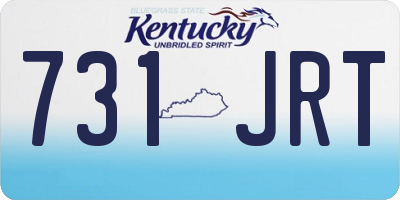 KY license plate 731JRT