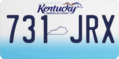 KY license plate 731JRX