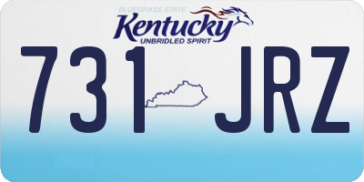 KY license plate 731JRZ
