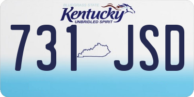 KY license plate 731JSD